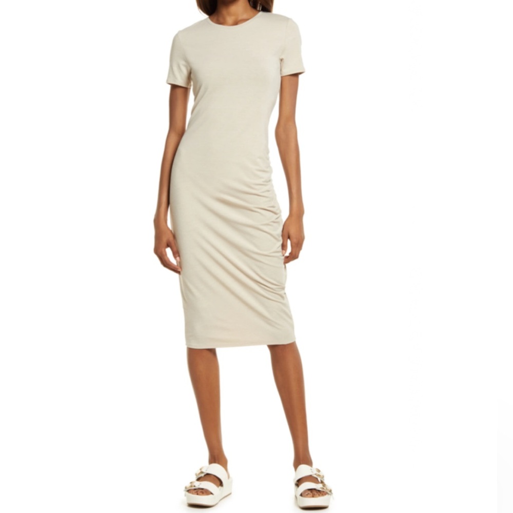 Treasure & Bond Side Ruched Body-Con Dress